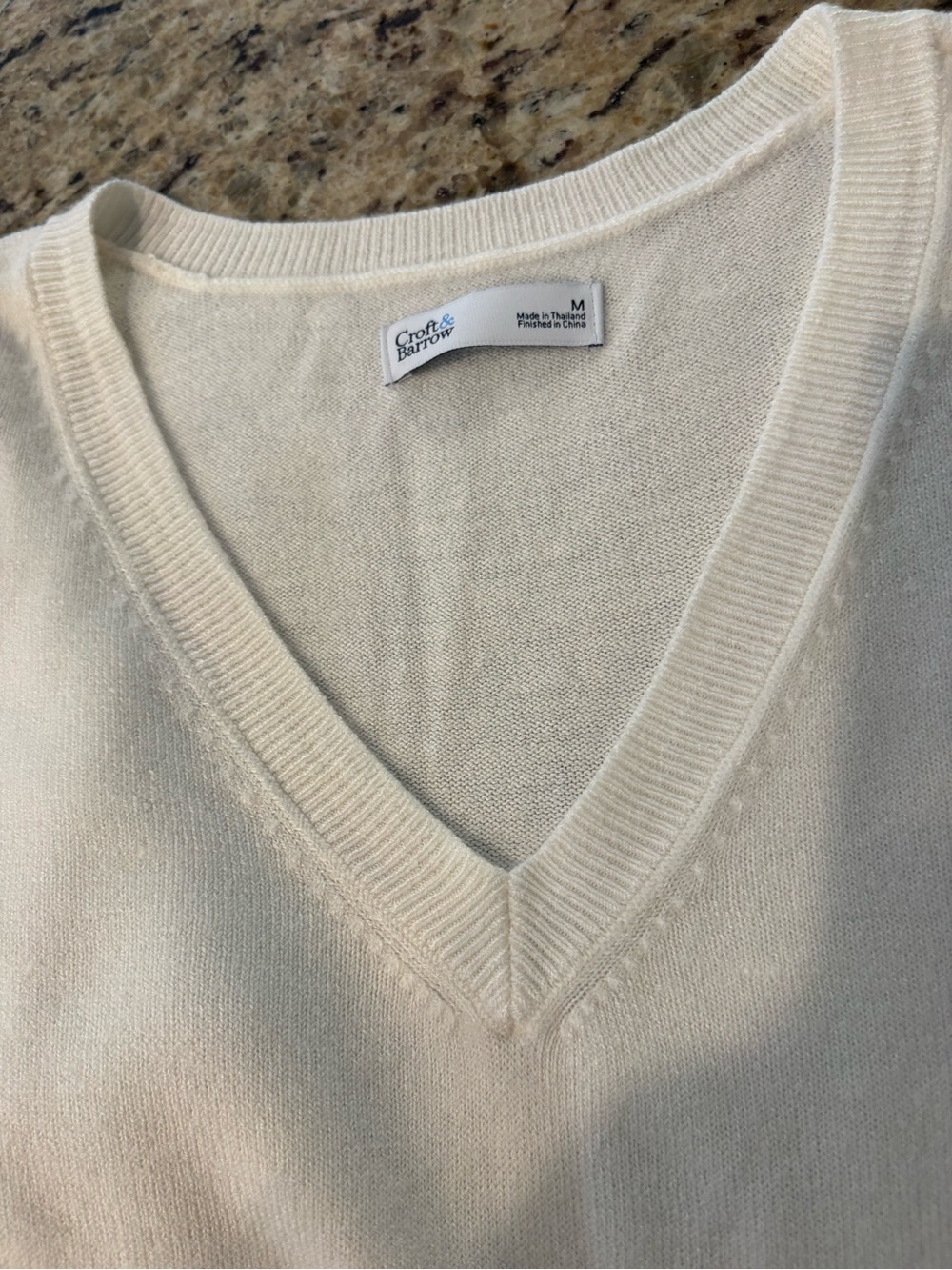 croft & barrow V-Neck Sweater Set in Navy, Camel, Ivory - Picture 11 of 16